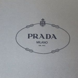 Shoe box - Prada Milano ; dusty blue is real color.